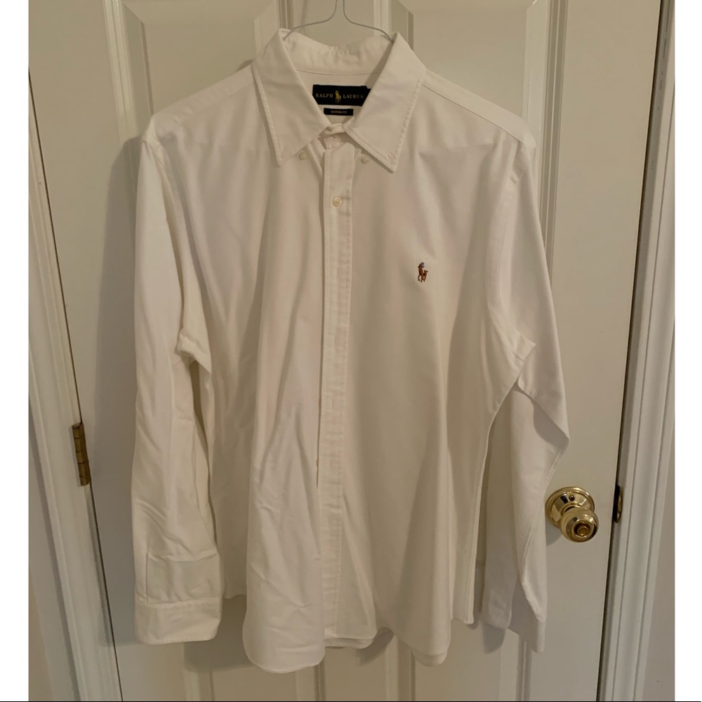 Men’s White Ralph Lauren Oxford button down